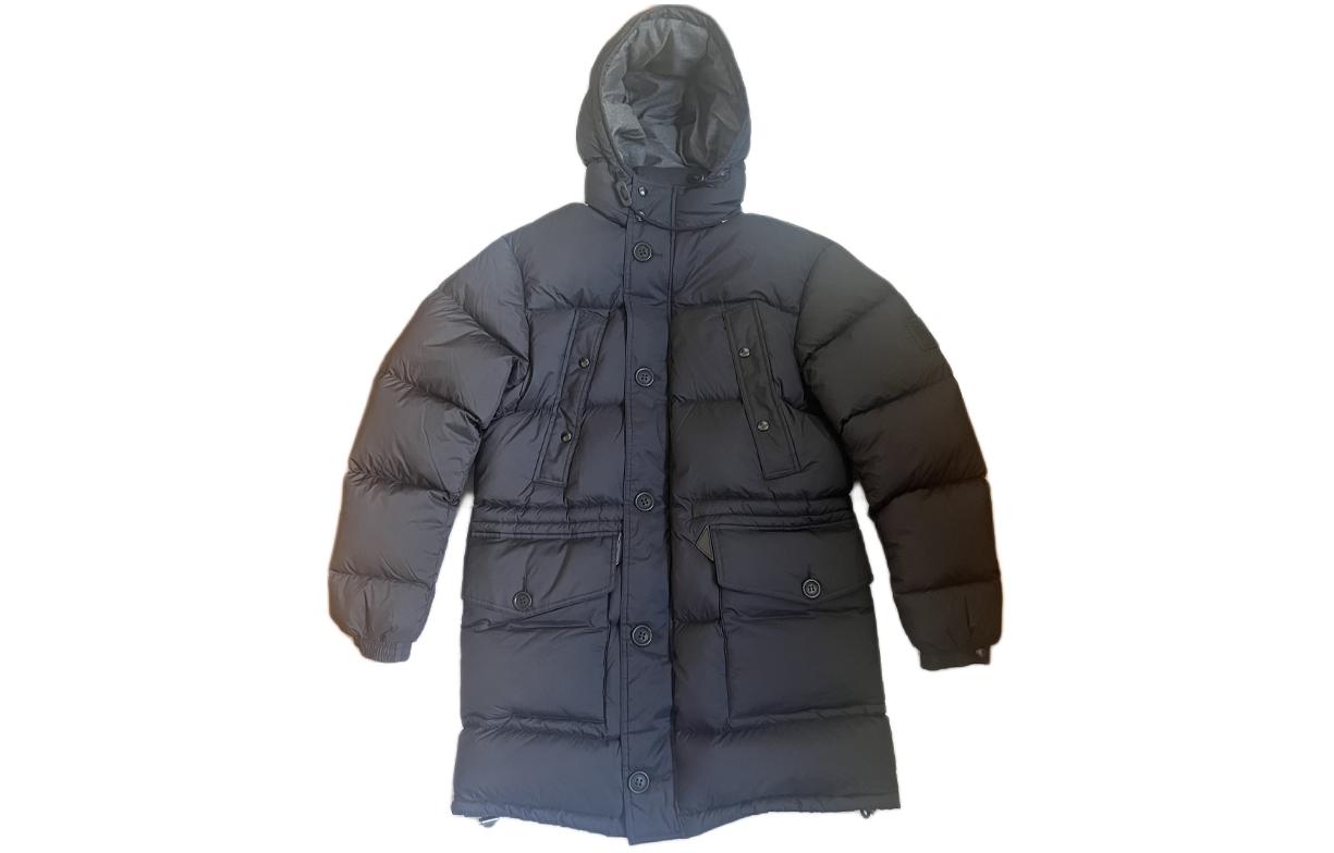 Cheap バーバリー FW23 無地 ロゴ フード付き 長袖 ダウンジャケット 80685101