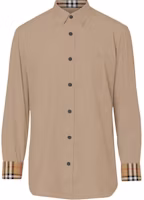 Burberry FW23 Solid Color Long Sleeve Button-Up Shirt Khaki. 80667641 Burberry FW23 Solid Color Long Sleeve Button-Up Shirt Khaki. 80667641