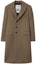 Order Burberry FW23 Solid Color Single-Breasted Long Coat in Taupe. 80776771