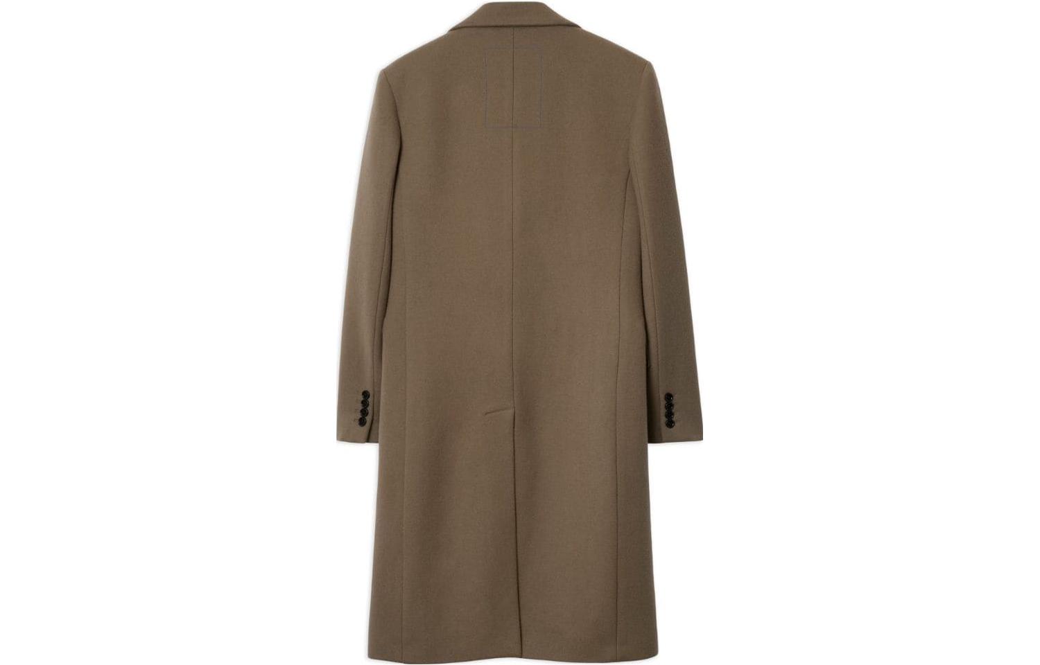 Lookbook Burberry FW23  Solid Color Single-Breasted Long Coat in Taupe. 80776771