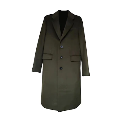 Burberry FW23 Solid Color Single-Breasted Long Sleeve Coat - Dark Olive. 80469761