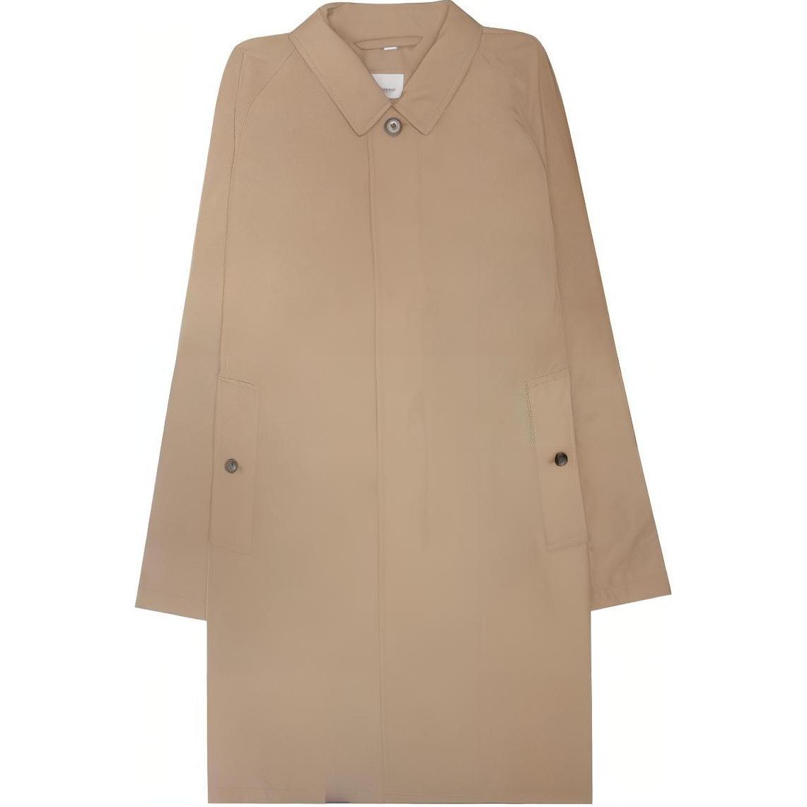 Burberry FW23  Solid Color Single-Breasted Long Sleeve Coat Brown 80678551