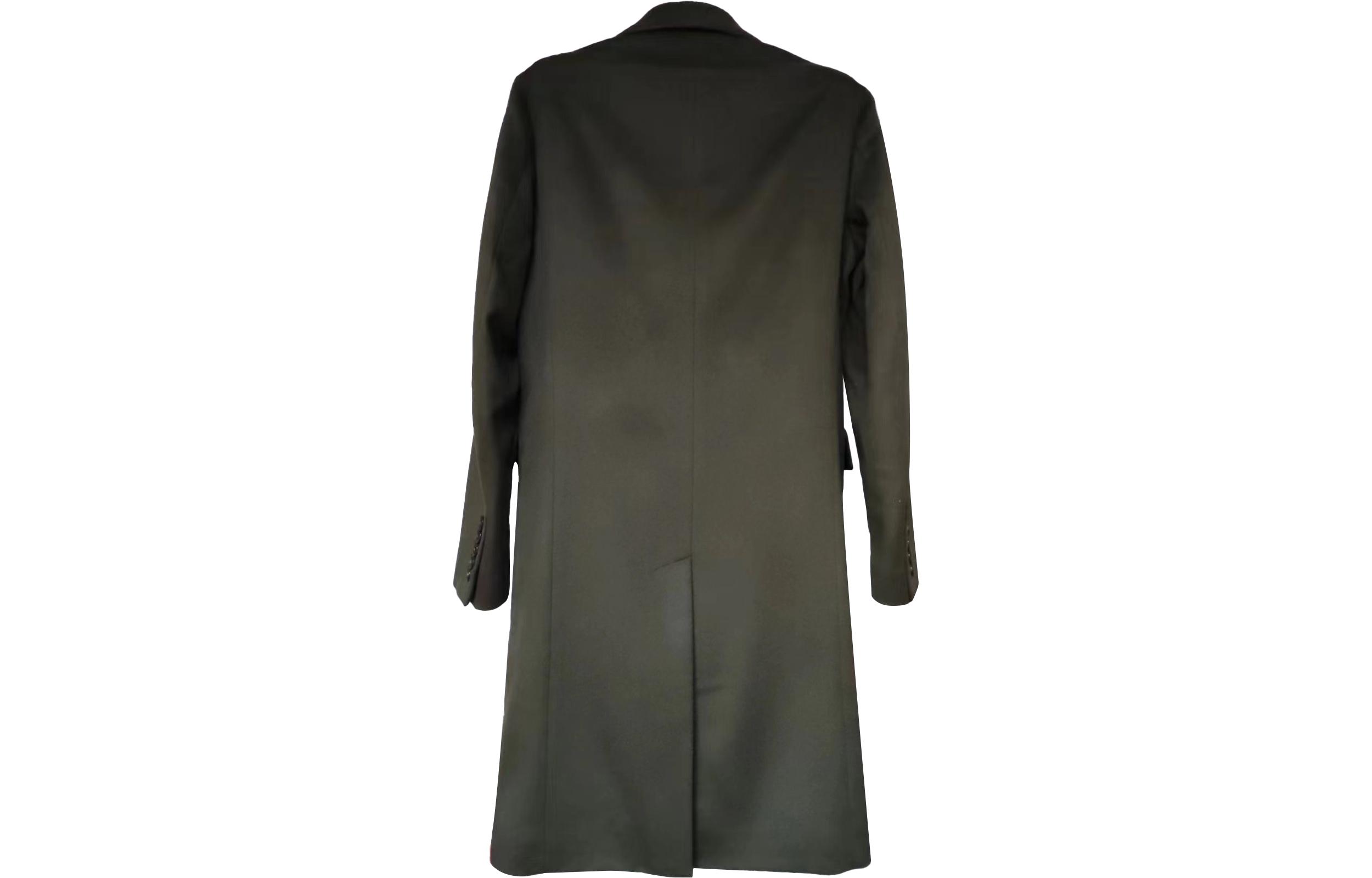 Burberry FW23  Solid Color Single-Breasted Long Sleeve Coat - Dark Olive. 80469761 圖 3