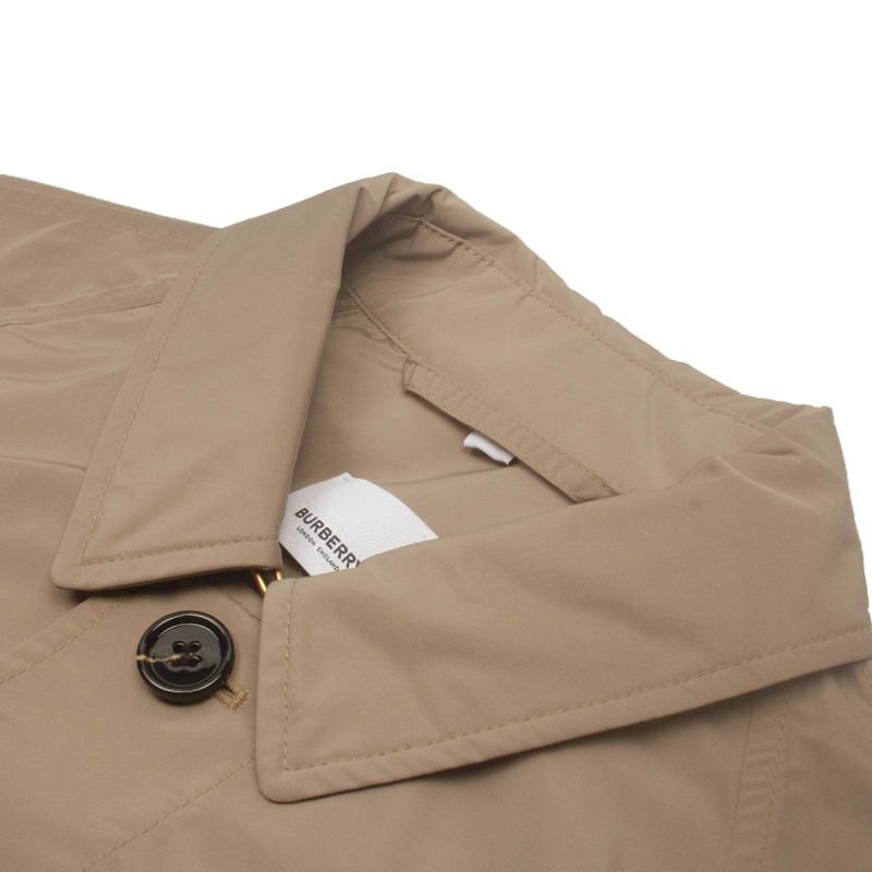 Purchase 버버리 FW23 브라운 솔리드 컬러 싱글 브레스트 롱 슬리브 코트 80678551