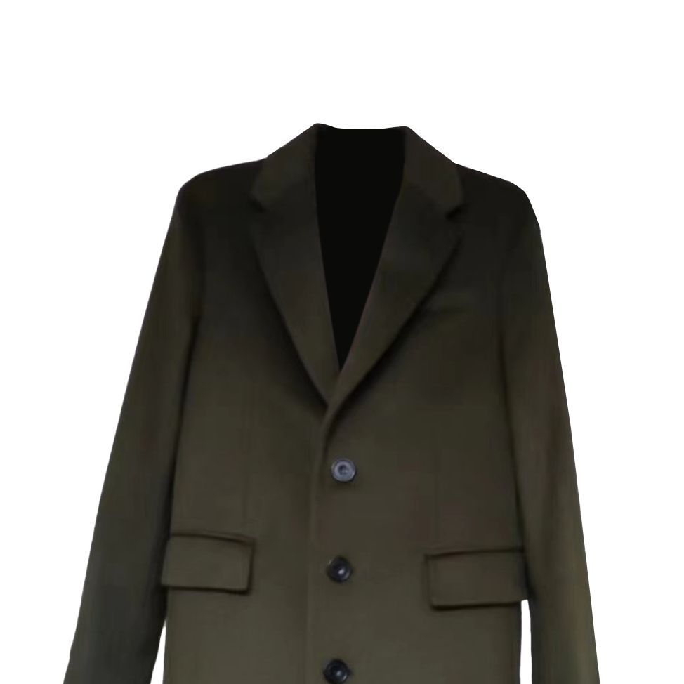Burberry FW23  Solid Color Single-Breasted Long Sleeve Coat - Dark Olive. 80469761 圖 7