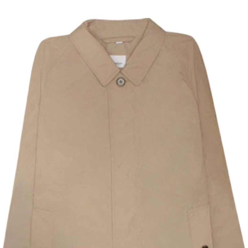 Sizing 버버리 FW23 브라운 솔리드 컬러 싱글 브레스트 롱 슬리브 코트 80678551