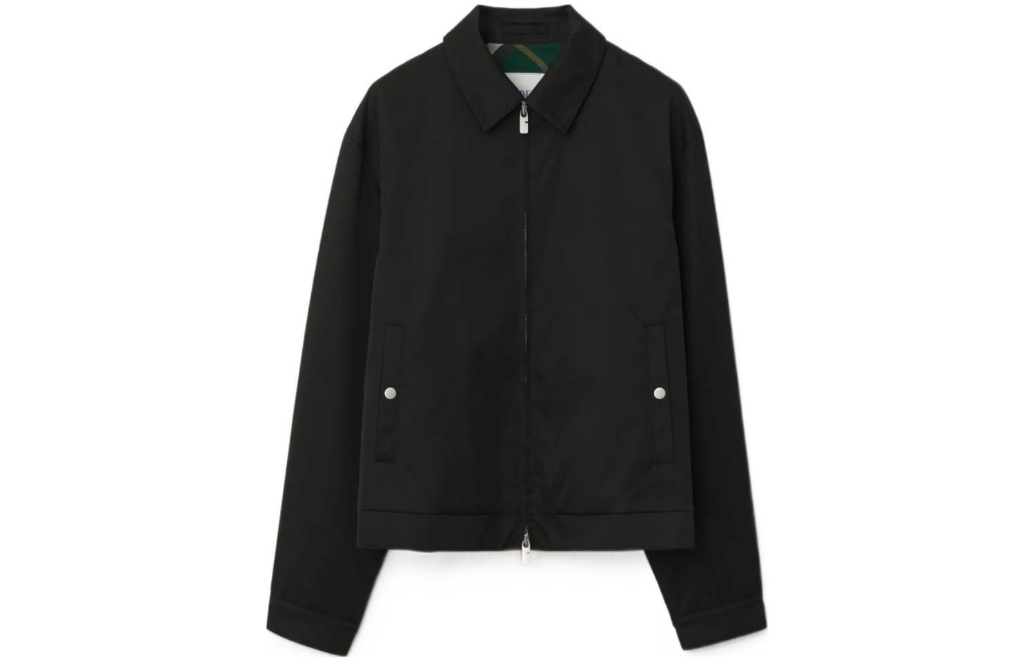 Order 博柏利 FW23 纯色黑色拉链夹克 80836381