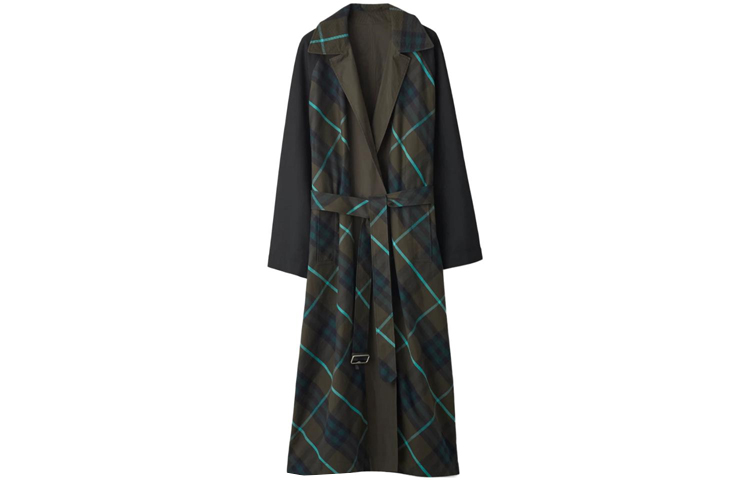 Burberry FW23  Solid Double-Sided Belted Long Sleeve Trench Coat in Otter Brown. 80787521 圖 3