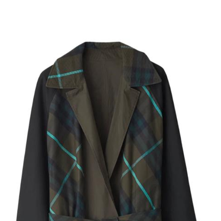 Burberry FW23  Solid Double-Sided Belted Long Sleeve Trench Coat in Otter Brown. 80787521 圖 7