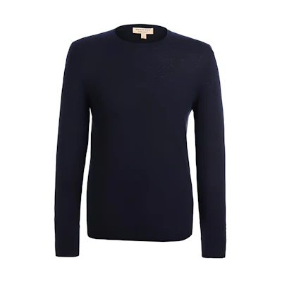 Burberry FW23 Striped Crewneck Loose Knit Pullover - Dark Blue 40200441