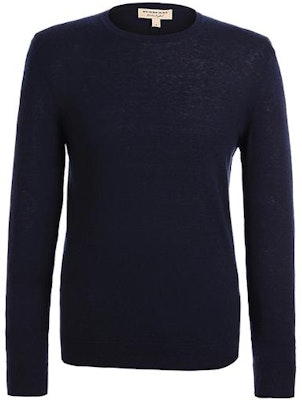 Burberry FW23 Suéter de Punto Holgado a Rayas Cuello Redondo - Azul Oscuro 40200441 Order Burberry FW23 Suéter de Punto Holgado a Rayas Cuello Redondo - Azul Oscuro 40200441