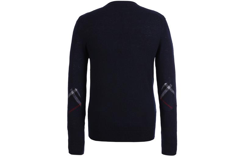 Lookbook Burberry FW23 Suéter de Punto Holgado a Rayas Cuello Redondo - Azul Oscuro 40200441