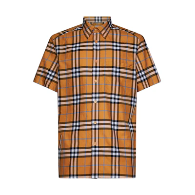 Burberry FW23 Striped Single-Breasted Shirt in Archive Beige. 80729361