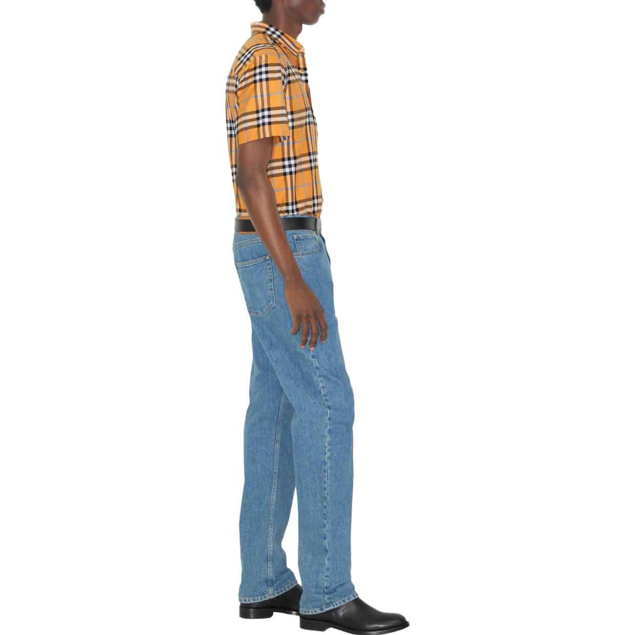 Purchase Burberry FW23  Striped Single-Breasted Shirt in Archive Beige. 80729361