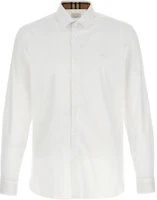 Burberry FW23 White Logo Single-Breasted Long-Sleeve Stretch Shirt. 80714651 Burberry FW23 White Logo Single-Breasted Long-Sleeve Stretch Shirt. 80714651