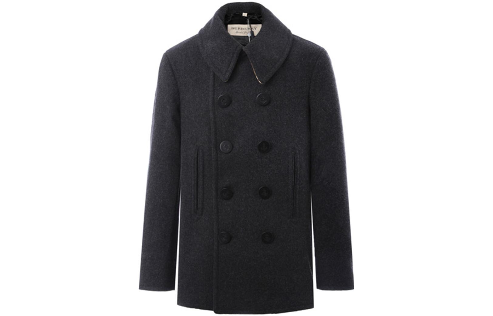 Burberry FW23  Wool Double-Breasted Overcoat in Dark Grey - Warm & Stylish. 80042531 圖 2
