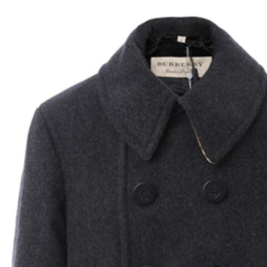 Burberry FW23  Wool Double-Breasted Overcoat in Dark Grey - Warm & Stylish. 80042531 圖 7