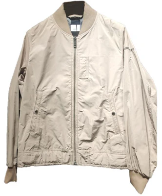 Burberry FW23 Beige Solid Zip-Up Baseball Collar Jacket 8067851 Buy Burberry FW23 Beige Solid Zip-Up Baseball Collar Jacket 8067851