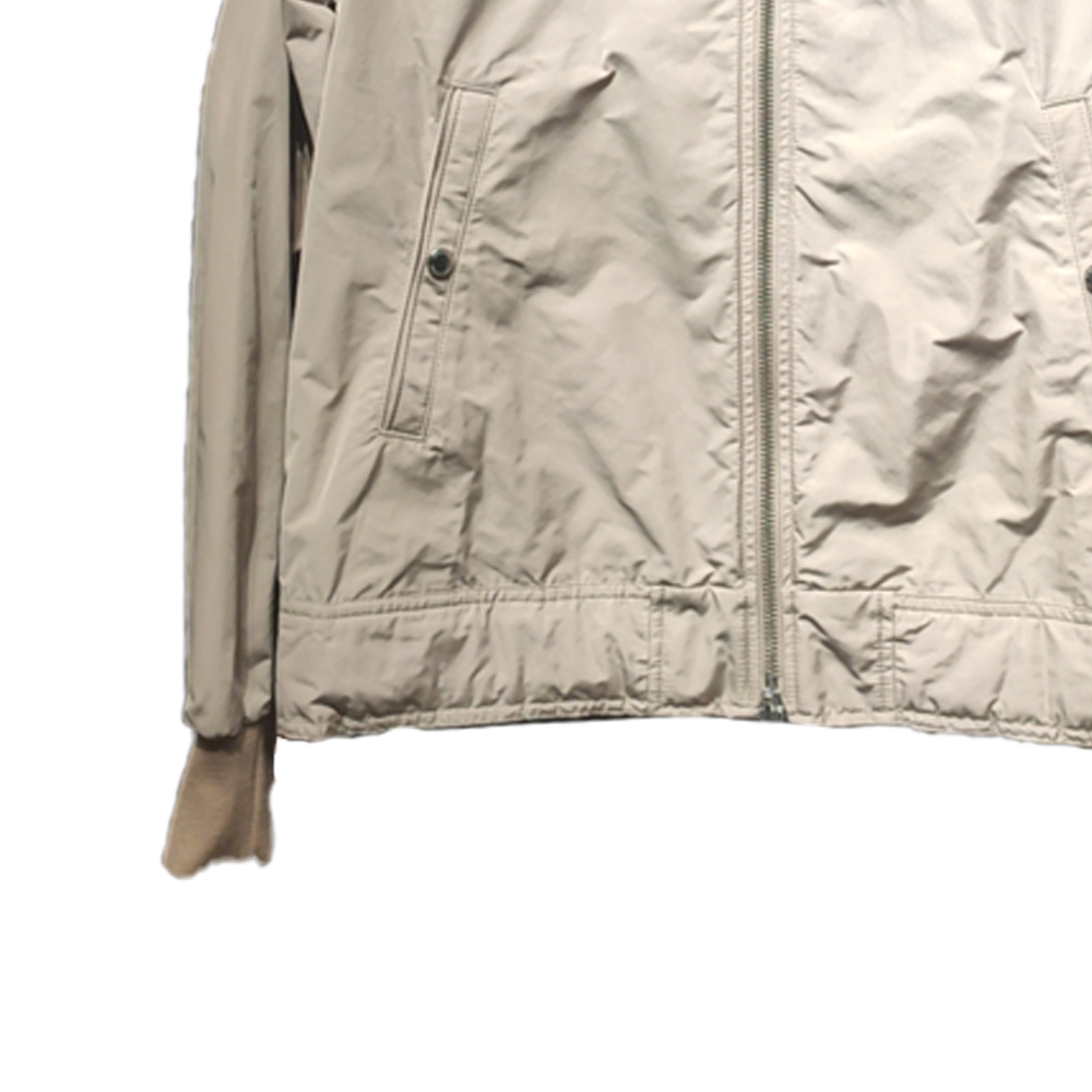 Purchase Burberry FW23 Beige Solid Zip-Up Baseball Collar Jacket 8067851