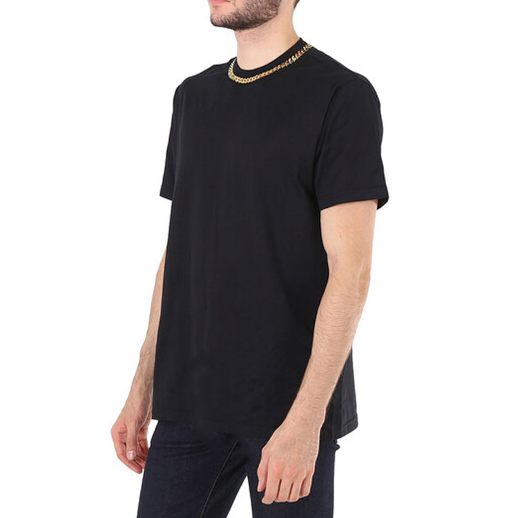 Details for Burberry FW23 Black Chain Detail Short Sleeve Casual T-Shirt Men. 4559581
