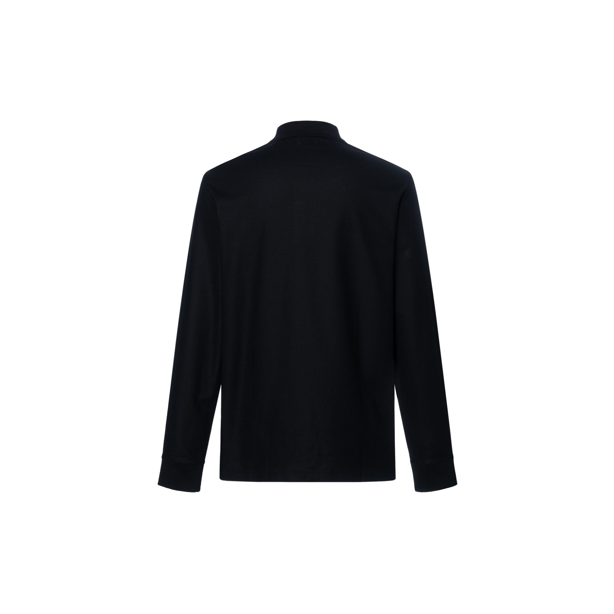 Lookbook Burberry FW23 Black Equestrian Logo Check Long Sleeve Polo Shirt for Men. 80754851