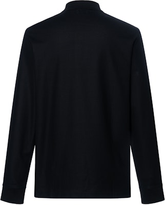 Burberry FW23 Black Equestrian Logo Check Long Sleeve Polo Shirt for Men. 80754851 Lookbook Burberry FW23 Black Equestrian Logo Check Long Sleeve Polo Shirt for Men. 80754851