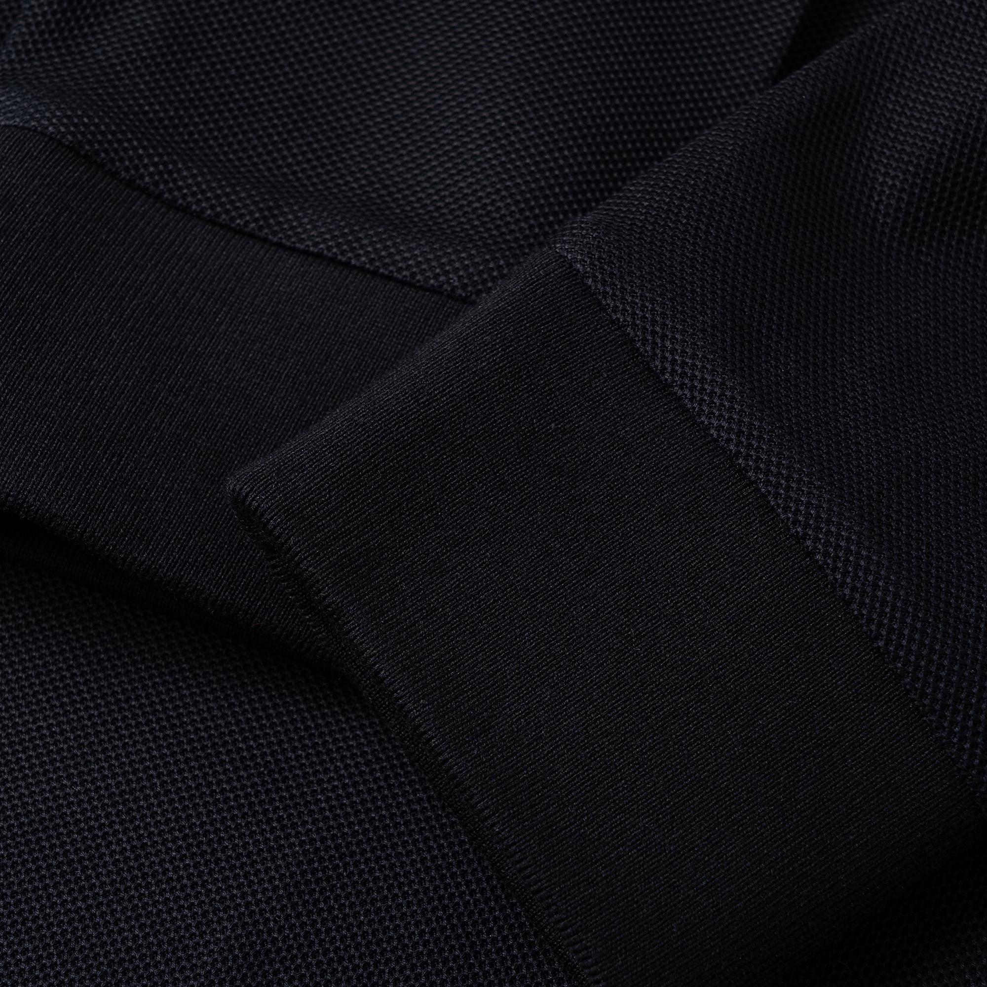 Details for Burberry FW23 Black Equestrian Logo Check Long Sleeve Polo Shirt for Men. 80754851