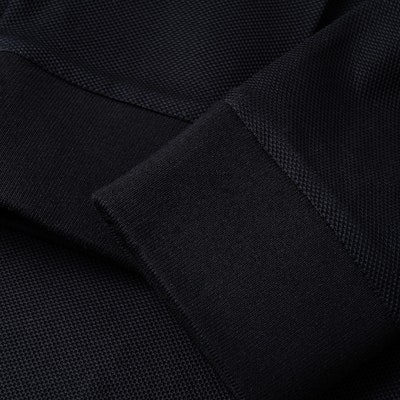 Burberry FW23 Black Equestrian Logo Check Long Sleeve Polo Shirt for Men. 80754851 Details for Burberry FW23 Black Equestrian Logo Check Long Sleeve Polo Shirt for Men. 80754851