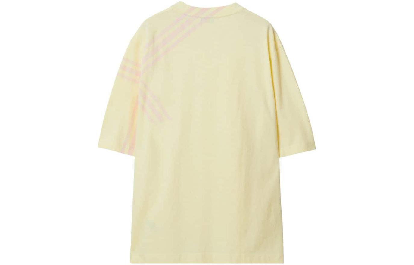 Lookbook Burberry FW23 Check Crewneck Short Sleeve T-Shirt Men’s Light Yellow. 80820531