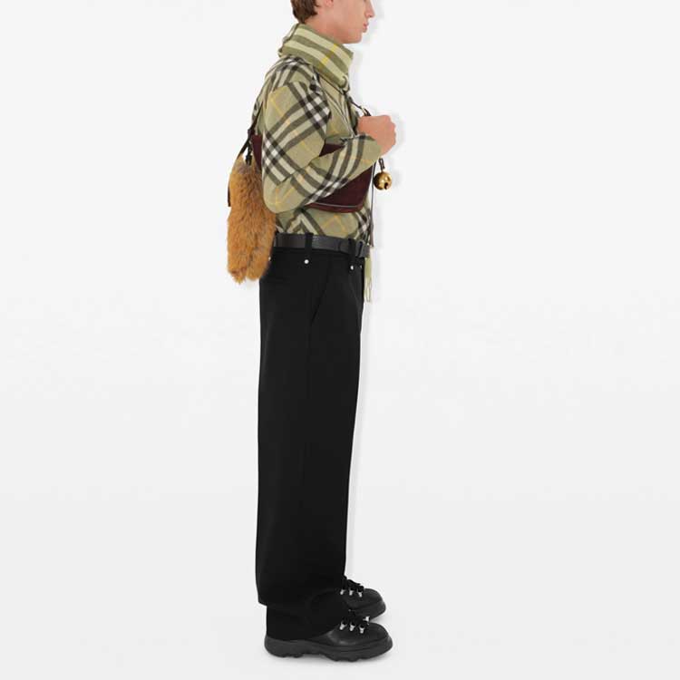 Burberry FW23 Check Pattern Single-Breasted Long-Sleeve Shirt Brown Green Men 80764701 圖 5