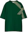 Buy Burberry FW23 Check Print Crewneck Oversized T-Shirt - Dark Green. 80820521
