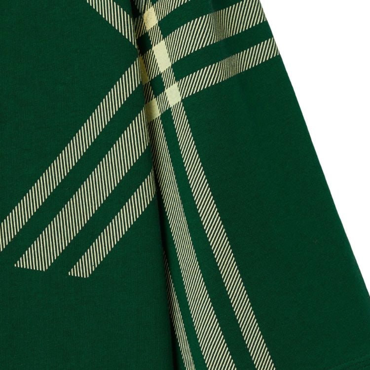 Burberry FW23 Check Print Crewneck Oversized T-Shirt  - Dark Green. 80820521 圖 7