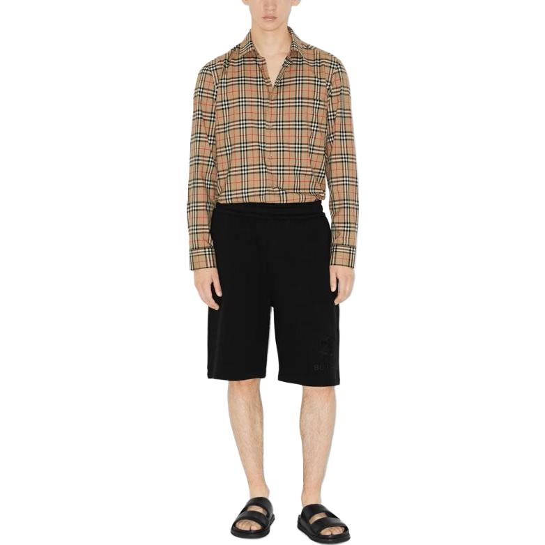 Burberry FW23 Check Print Single-Breasted Long Sleeve Shirt Beige 80705821 圖 3
