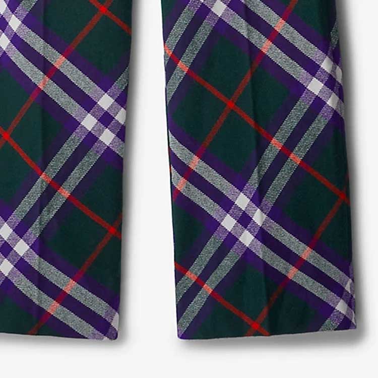 Sizing Burberry FW23 格紋拉鍊直筒休閒長褲 80791531