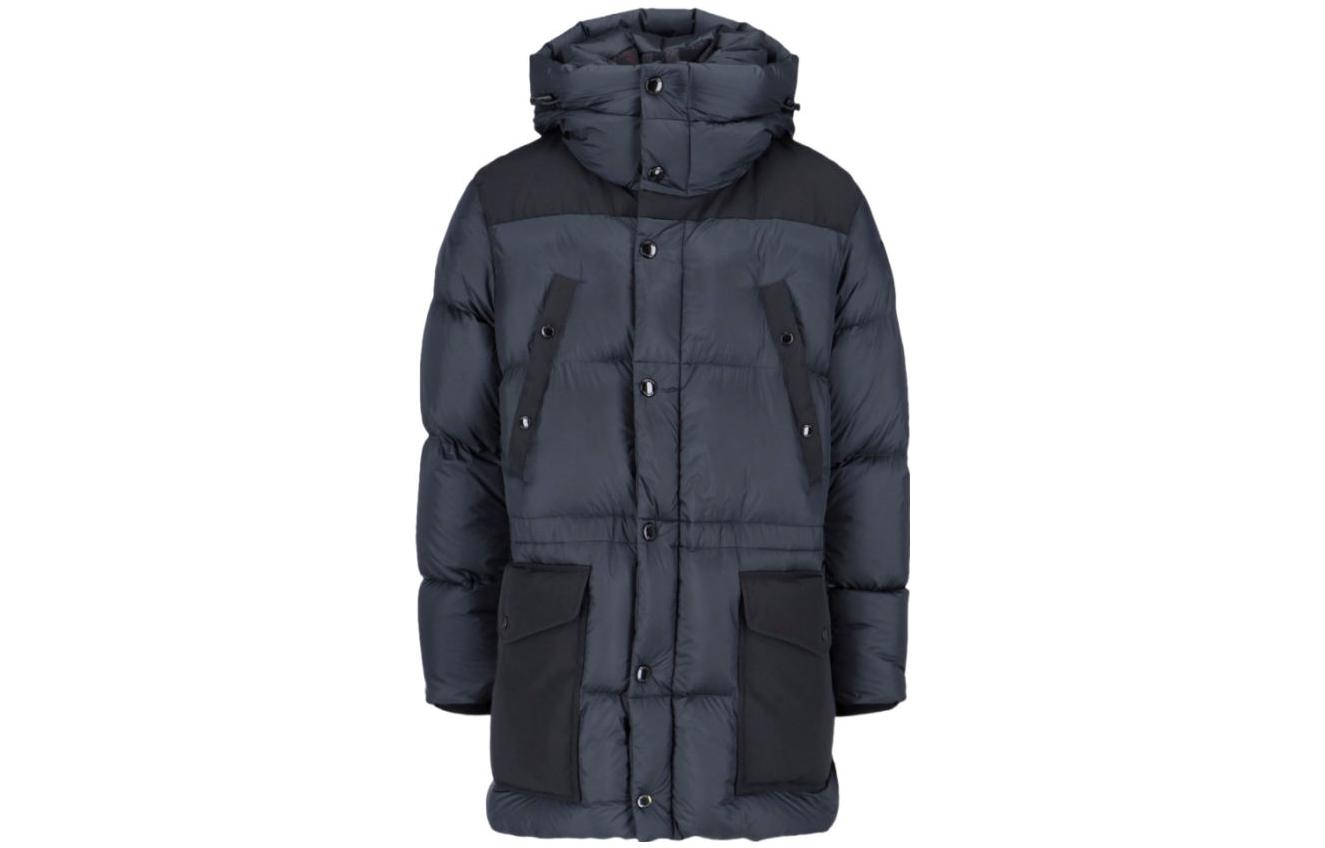 Burberry FW23 Colorblock Hooded Casual Cotton Jacket Blue  Coat 80733071