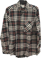 Burberry FW23 Colorblock Plaid Button-Down Long Sleeve Shirt Multicolor Men 80735031 Burberry FW23 Colorblock Plaid Button-Down Long Sleeve Shirt Multicolor Men 80735031