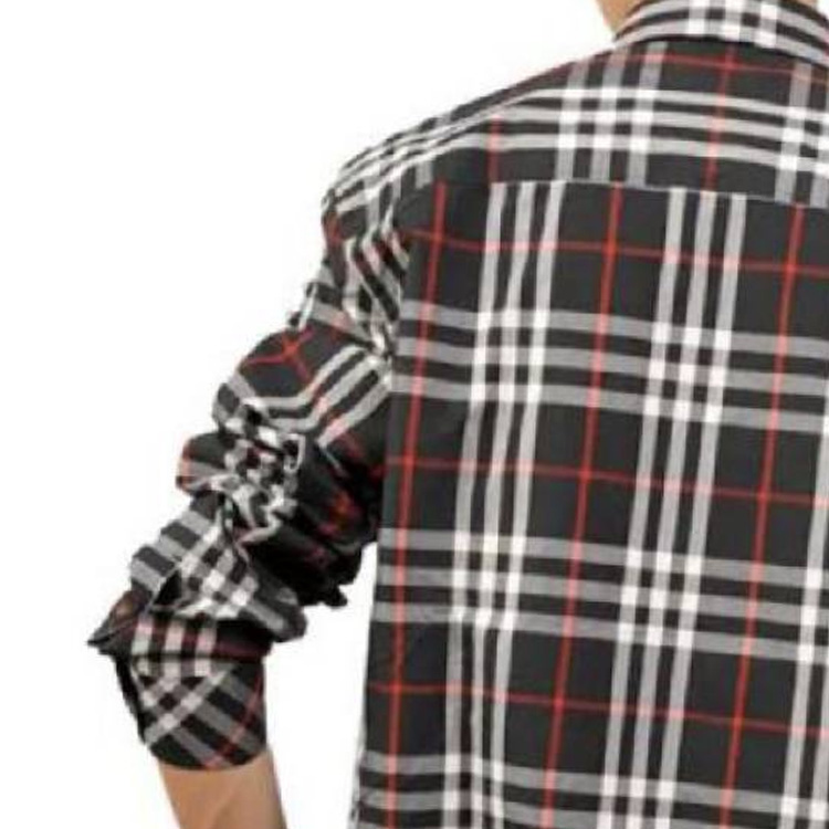 Lookbook Camisa Burberry FW23 Multicolor de Cuadros y Botones Manga Larga para Hombre 80735031