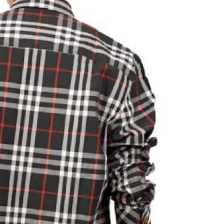 Shop Camisa Burberry FW23 Multicolor de Cuadros y Botones Manga Larga para Hombre 80735031