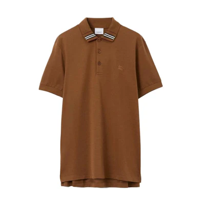 Burberry FW23 Equestrian Knight Logo Casual Polo Shirt Brown . 80707731