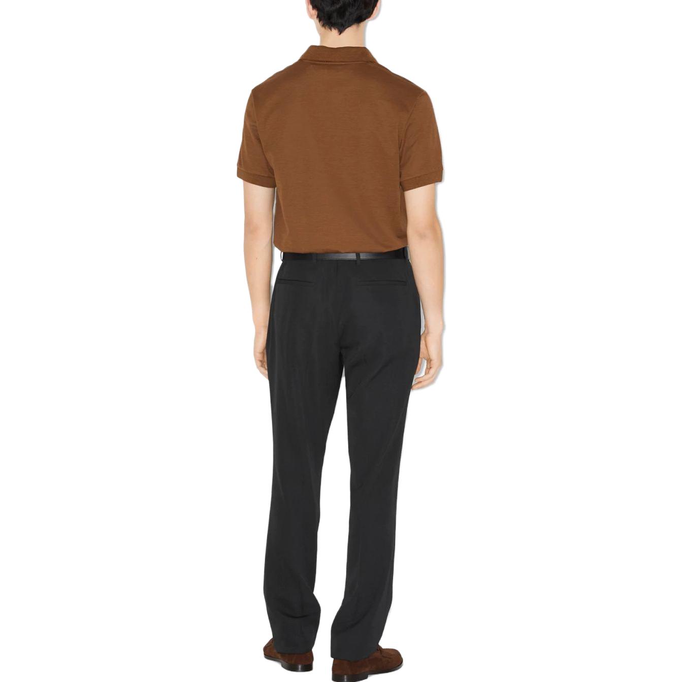 Shop Burberry FW23 Equestrian Knight Logo Casual Polo Shirt Brown . 80707731