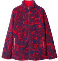 Burberry FW23 Floral Reversible Stand Collar Jacket Red 80771301 Burberry FW23 Floral Reversible Stand Collar Jacket Red 80771301
