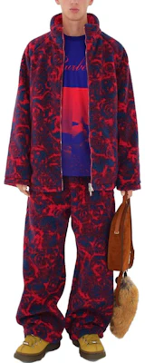 Burberry FW23 Floral Reversible Stand Collar Jacket Red 80771301 Purchase Burberry FW23 Floral Reversible Stand Collar Jacket Red 80771301