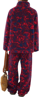 Burberry FW23 Floral Reversible Stand Collar Jacket Red 80771301 Details for Burberry FW23 Floral Reversible Stand Collar Jacket Red 80771301