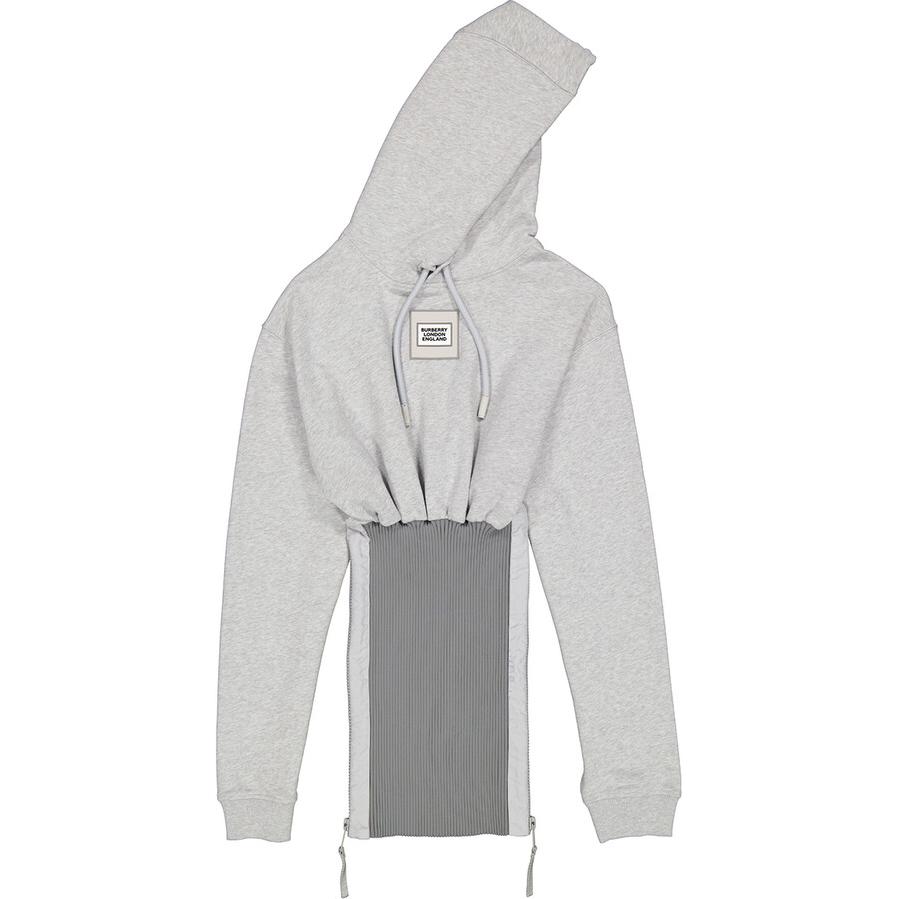 Burberry FW23 Logo Patch Drawstring Hoodie Grey - Long Sleeve Hoodie 45637221