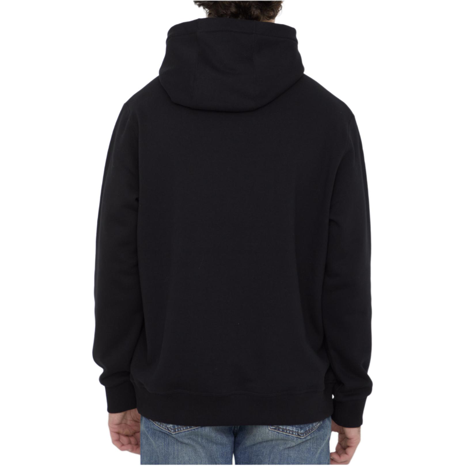 Shop 博柏利 FW23 黑色标志印花连帽衫 运动衫。 80833921