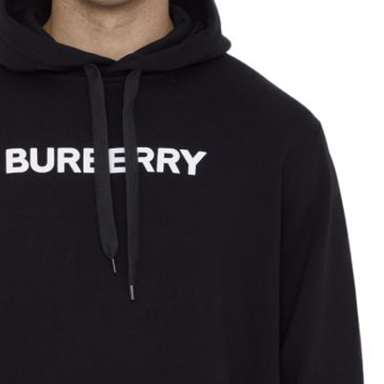 Sizing 博柏利 FW23 黑色标志印花连帽衫 运动衫。 80833921