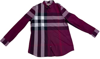 Burberry FW23 Plaid Print Long Sleeve Shirt Purple Red 39991061 Burberry FW23 Plaid Print Long Sleeve Shirt Purple Red 39991061