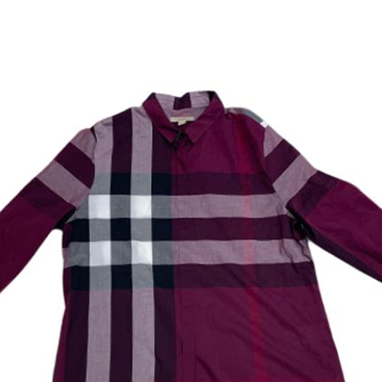 Lookbook Burberry FW23 Plaid Print Long Sleeve Shirt  Purple Red 39991061