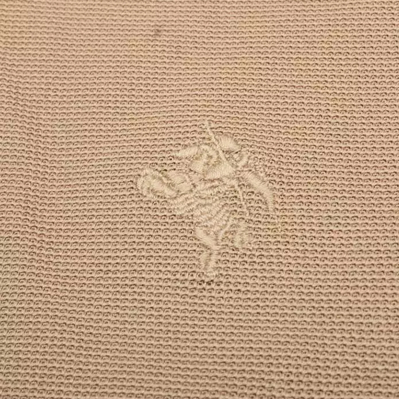 Details for Burberry FW23 Baju Polo Lengan Panjang Straight-Cut Butang Beige. 80754861