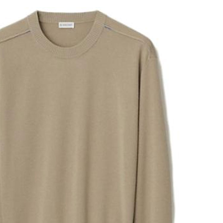 Details for Burberry FW23 Baju Sejuk Rajut Crewneck Warna Solid. 80775601